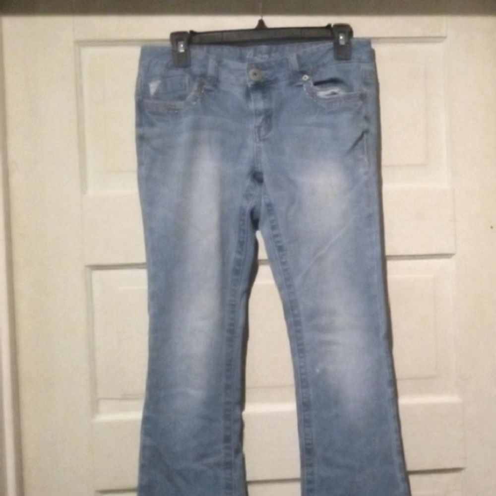 Amethyst Jeans Light Blue Flare & Wide Leg